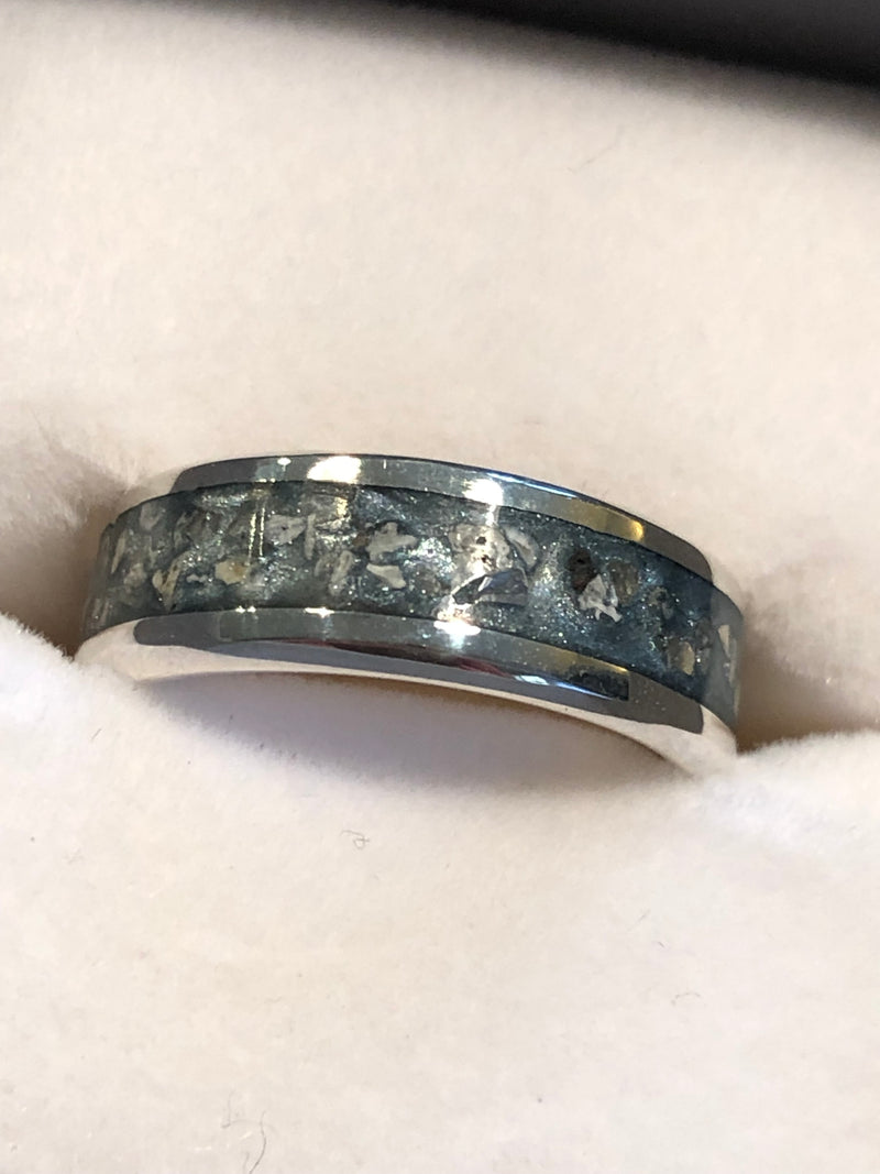 Ashes Set In Resin Wide Channel Ring Make An Impression