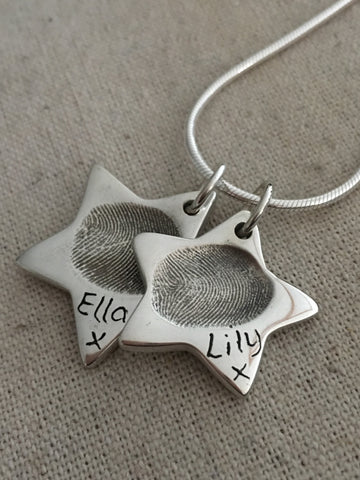 Double Stack Fingerprint  (Small and large charm)
