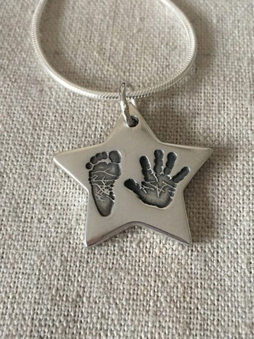 Large Mini Hand and Foot print Charm
