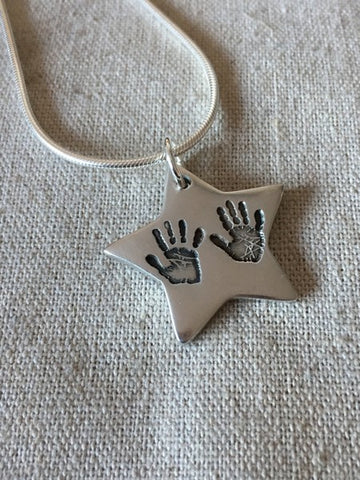 Large Mini Hand and Foot print Charm