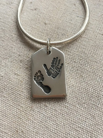 Large Mini Hand and Foot print Charm