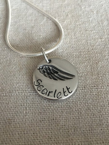 Memory Angel Wing charm