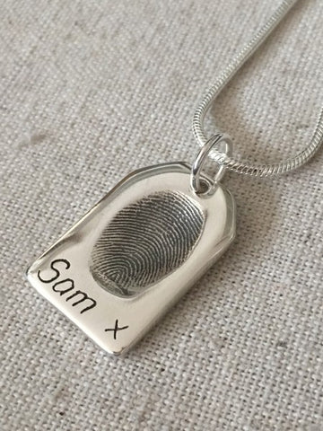 Large Fingerprint Charm