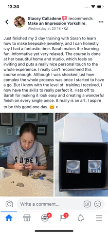 Silver Jewellery Training Course - Fingerprints, Mini hand & Feet and Pawprints