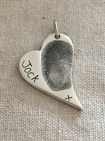 Large Fingerprint Charm