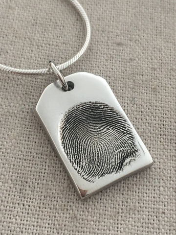 Large Fingerprint Charm