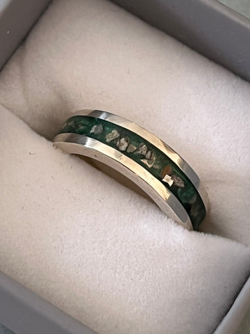Resin store ashes ring